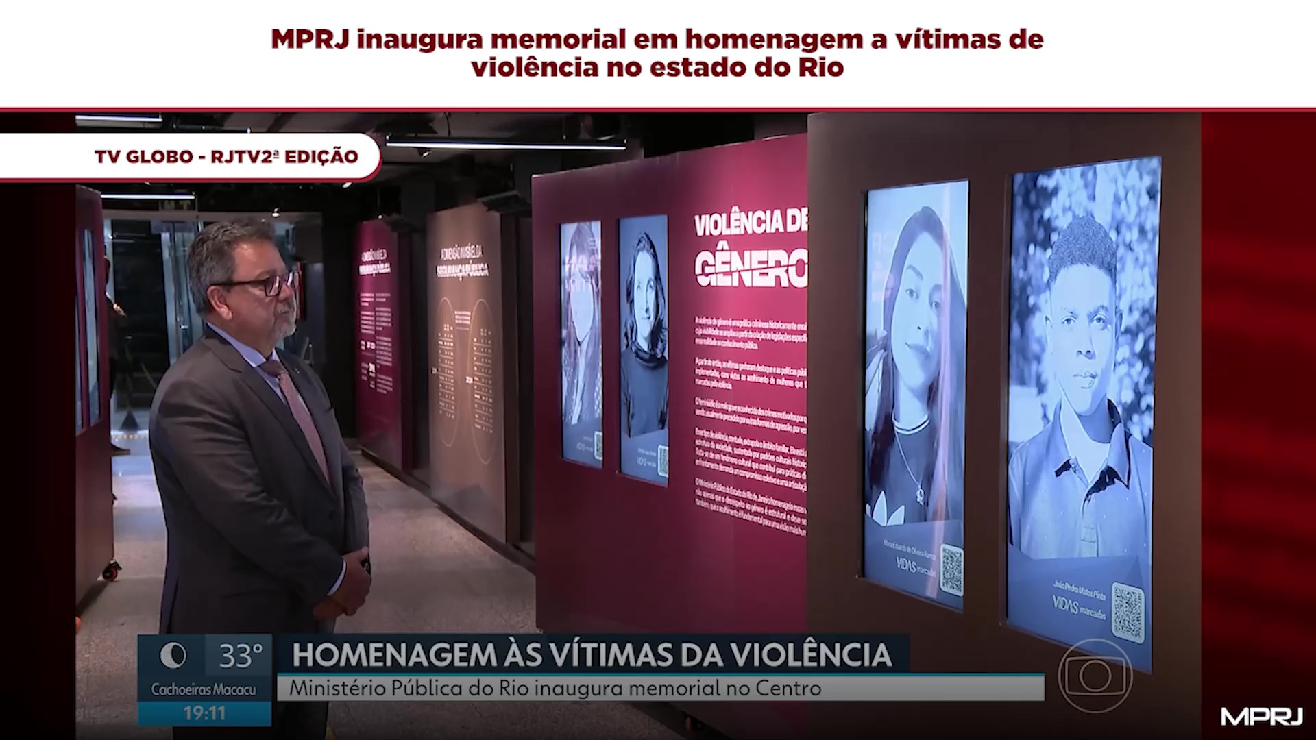 Imagem capa MPRJ inaugura memorial em homenagem a vítimas de violência no estado do Rio